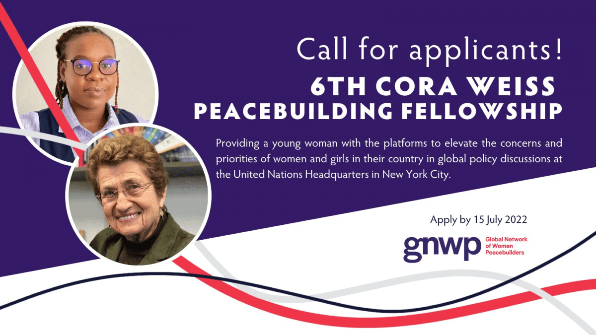 Cora Weiss Fellowship For Young Women Peacebuilders