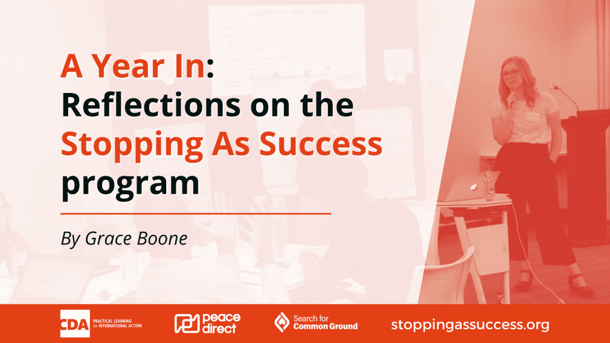 A Year In: Reflections on the Stopping As Success program