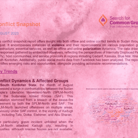 Sudan Conflict Snapshot – August 2023